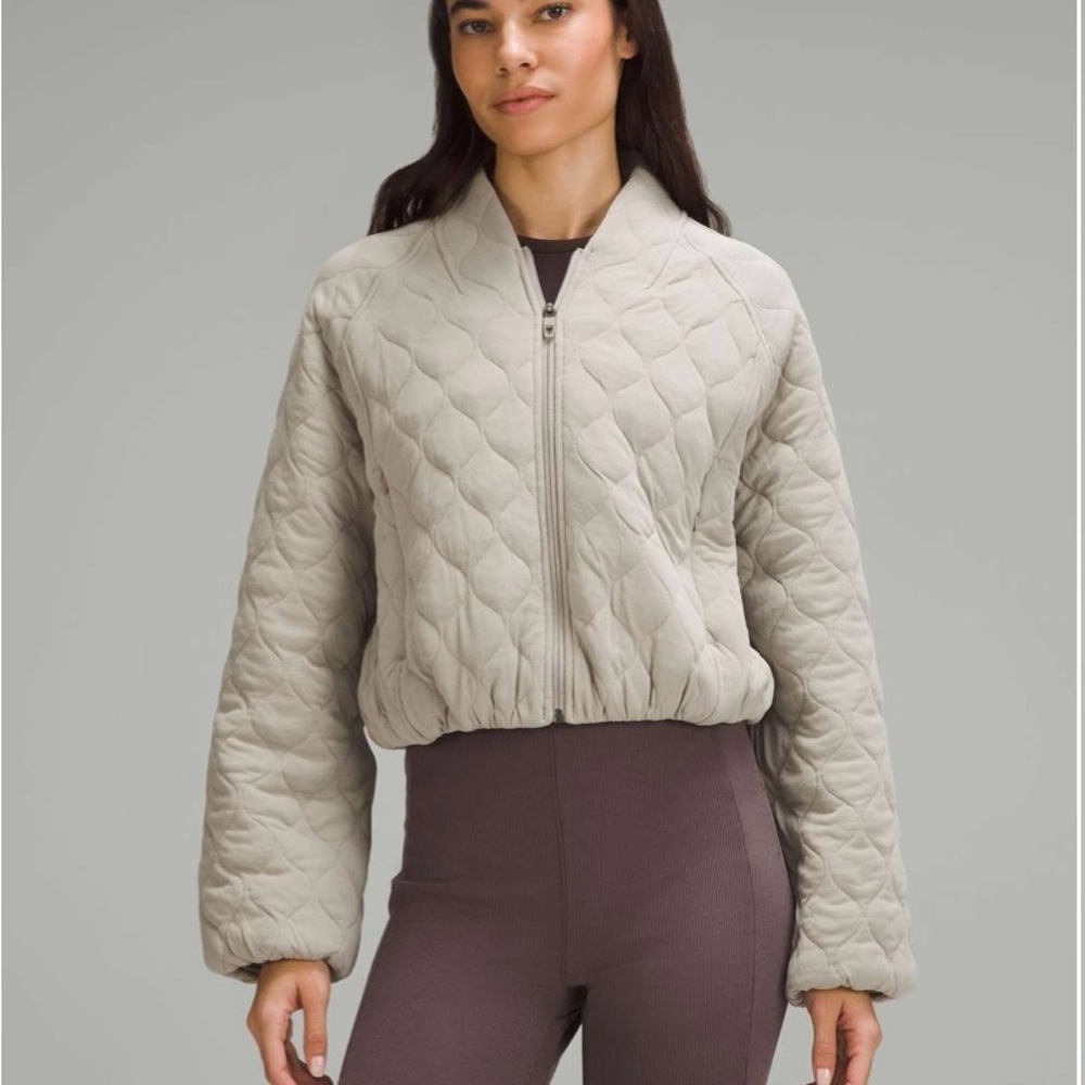 Lululemon Quilted Bomber Jacket 6 Riverstone